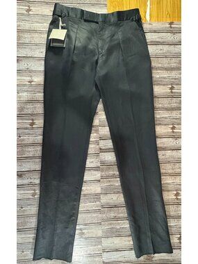 TOM FORD 100% Linen Trousers color black Size 50 / S US Pants model 610049 NWT